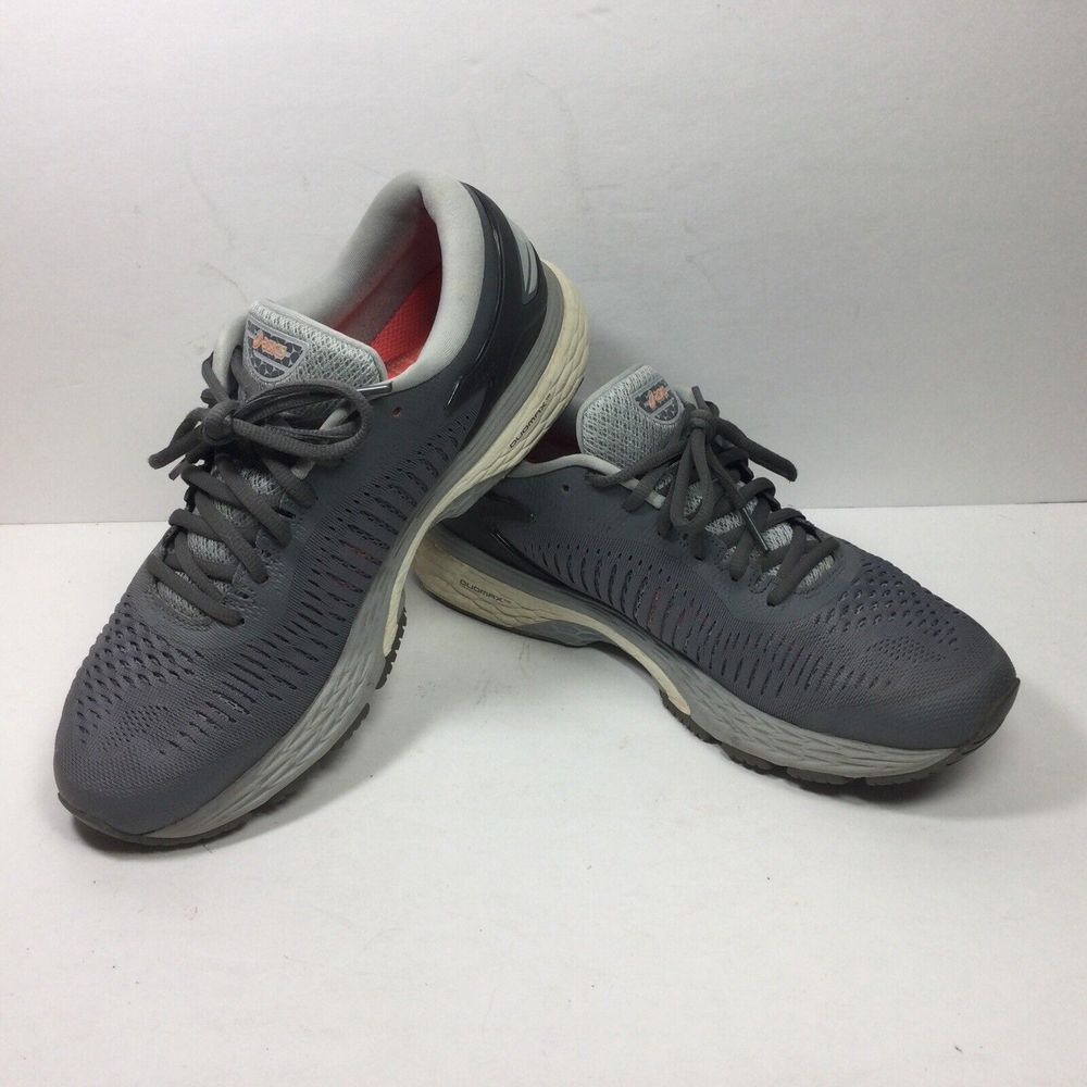 ASICS Gel‎ Kayano 25 Running Shoes Womens Sz 9.5 Gray Lace Up Athletic Sneakers